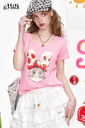 ELFSACK Cute Bunny Print T-Shirt