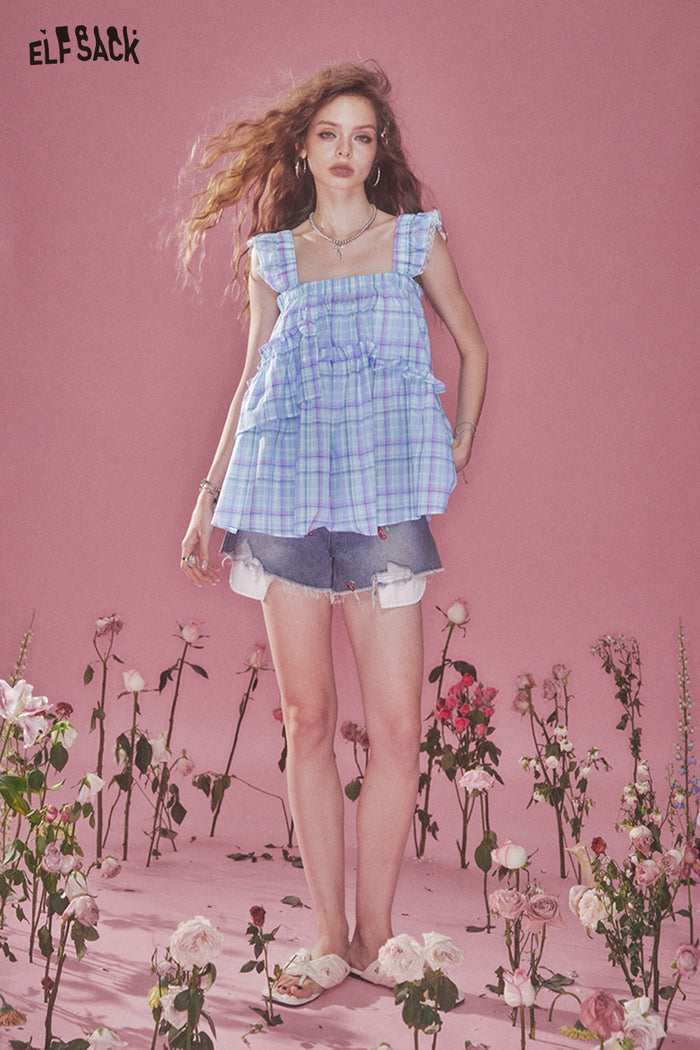 ELFSACK Dash Sleeve Camisole Blouse
