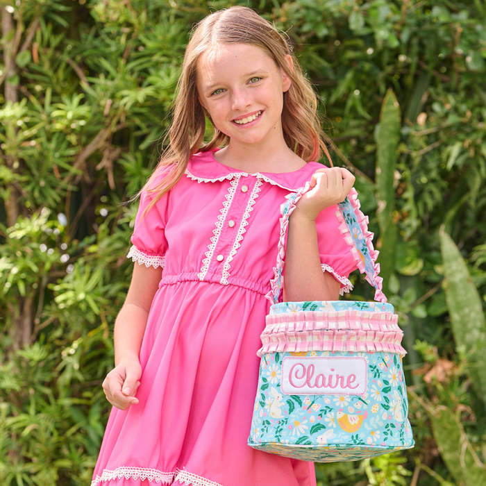 Easter Basket - Floral Bunnies - Sugar Bee Clothing