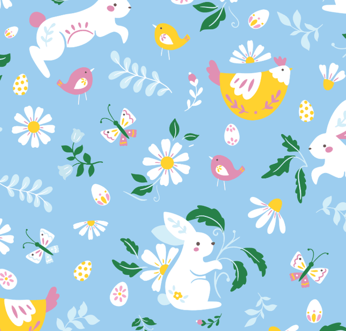Claire Twirl Dress - Floral Bunnies - Sugar Bee Clothing