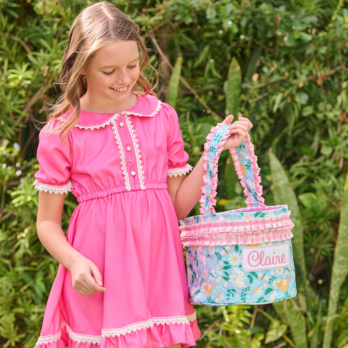 Easter Basket - Floral Bunnies - Sugar Bee Clothing