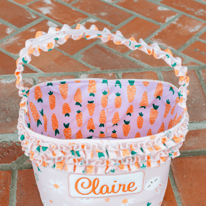 Easter Basket - Pink Carrots - Sugar Bee Clothing