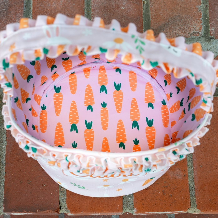 Easter Basket - Pink Carrots - Sugar Bee Clothing