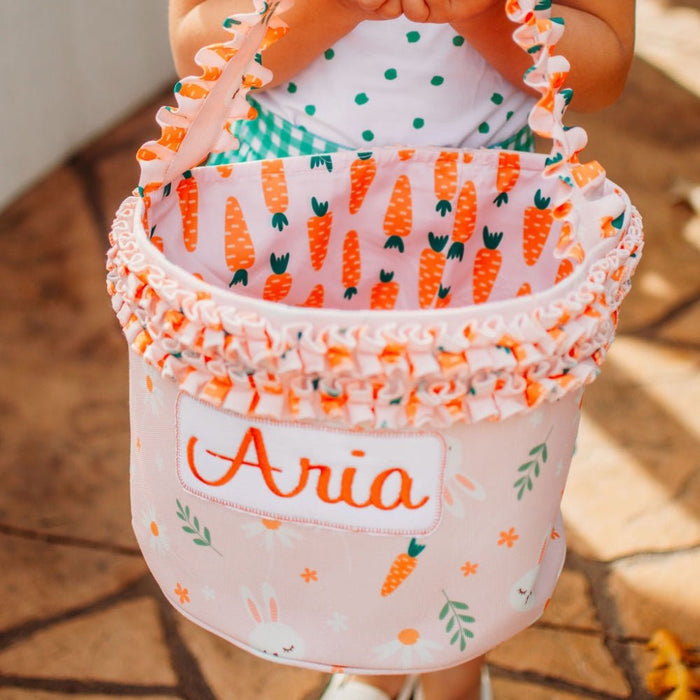 Easter Basket - Pink Carrots - Sugar Bee Clothing