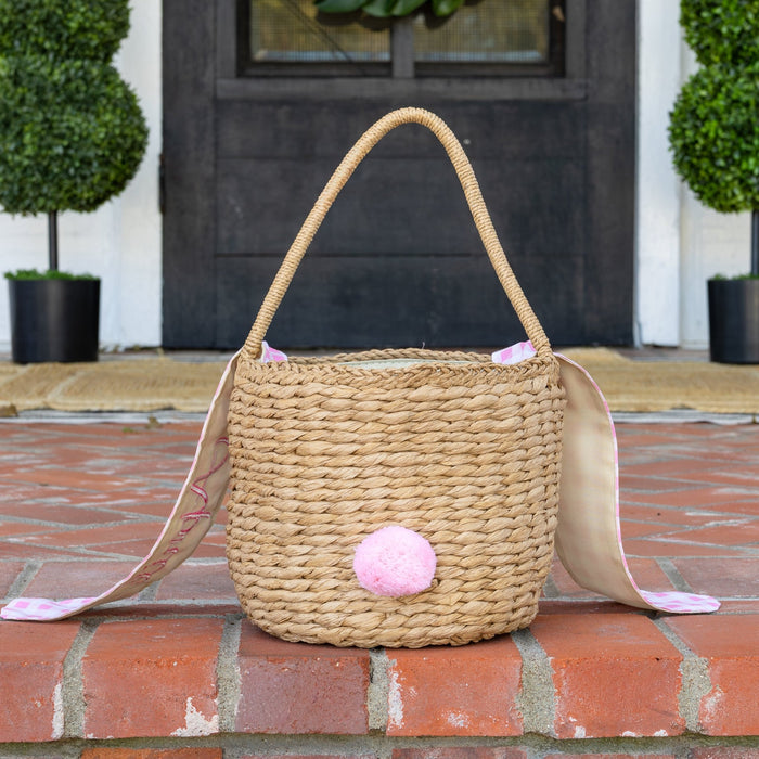 Easter Basket - Pink Gingham Bunny - Sugar Bee Clothing