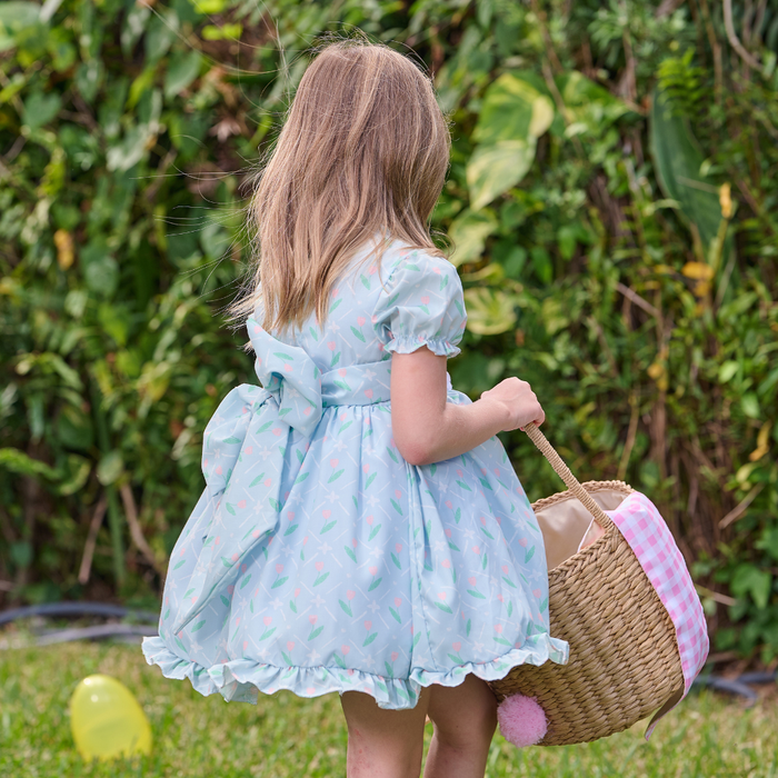 Easter Basket - Pink Gingham Bunny - Sugar Bee Clothing