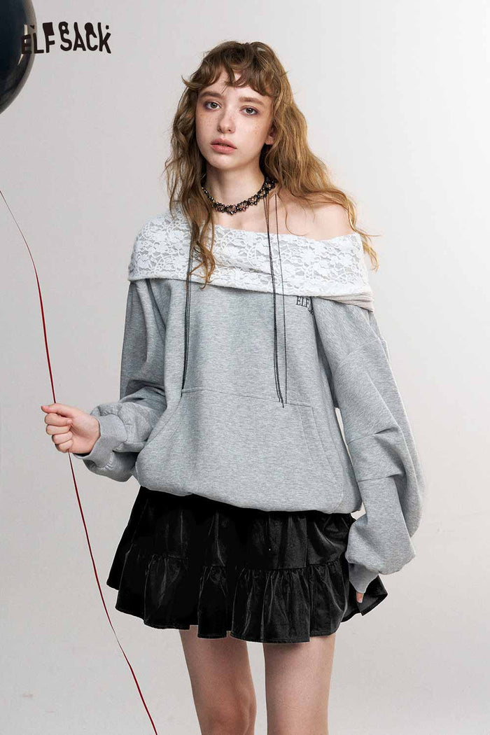 Elastic Waist Tiered Ruffled Mini Skirt with Decorative Trim
