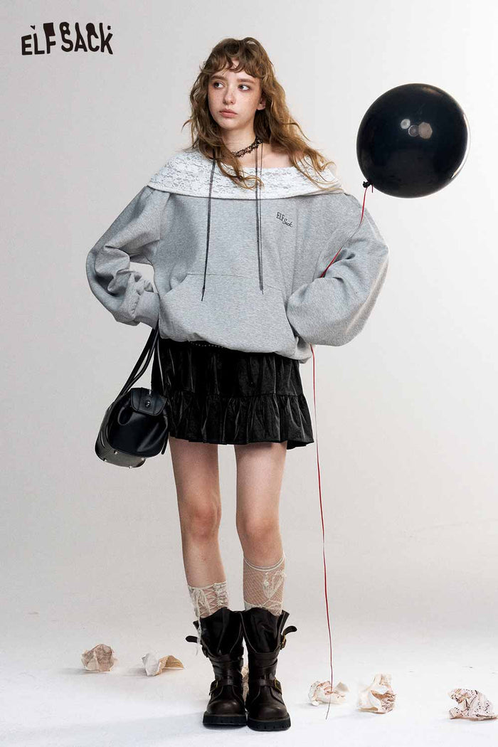 Elastic Waist Tiered Ruffled Mini Skirt with Decorative Trim