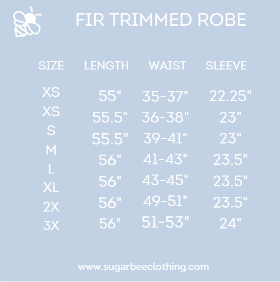 Eleanor Fur Trimmed Robe - Navy - Sugar Bee Clothing