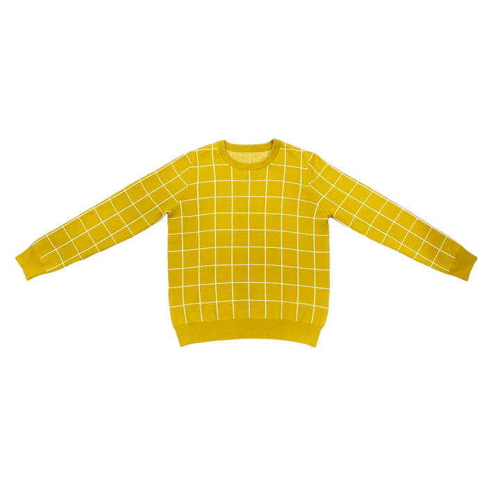 Emerson Crew Sweater - Amber Windowpane - Sugar Bee Clothing