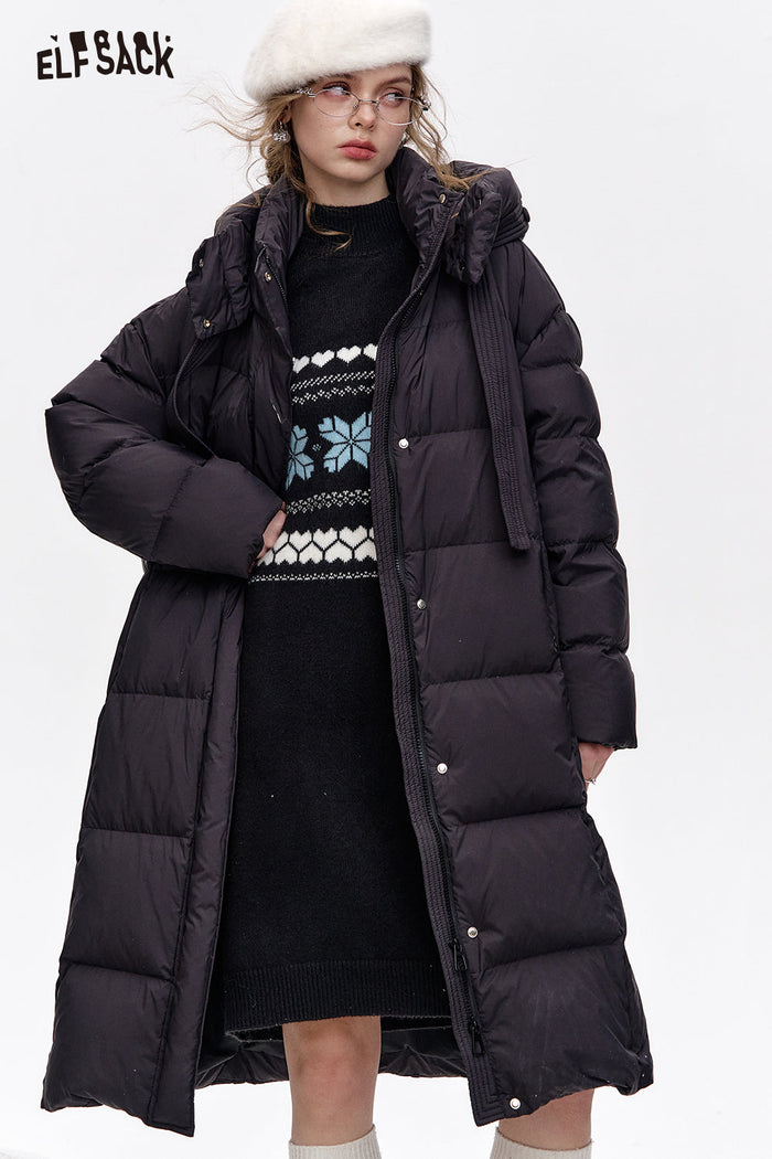 ELFSACK Fair Isle straight knitted dress women inner wear Christmas outfit