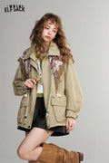 Floral Fruit Print Casual Jacket