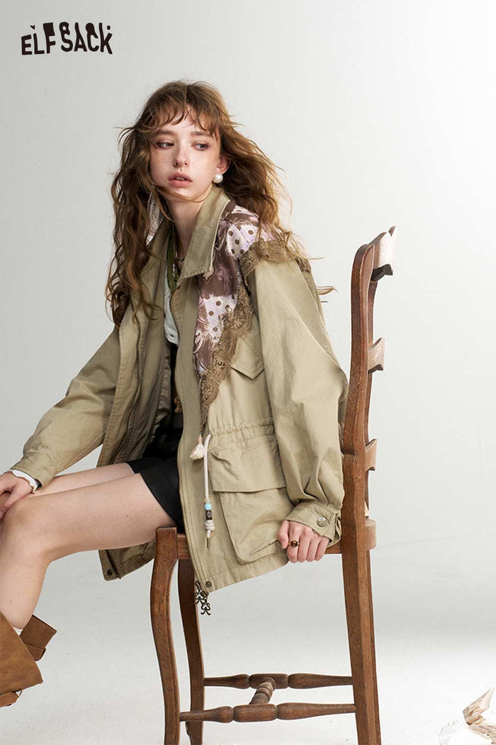 Floral Fruit Print Casual Jacket