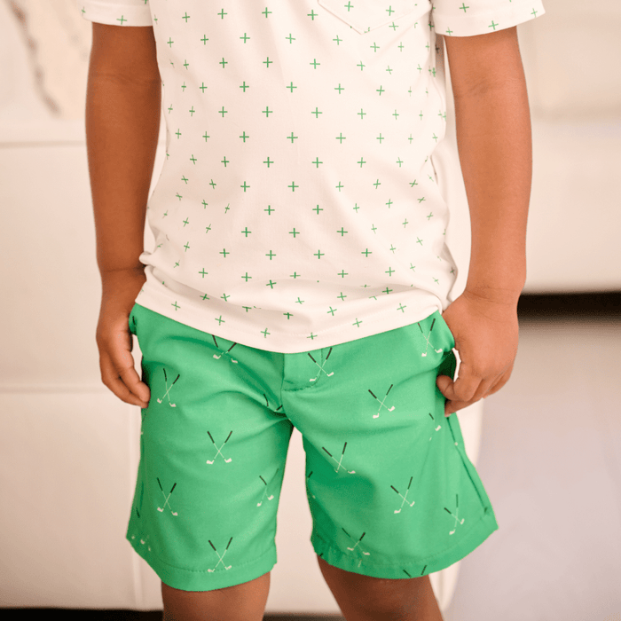 Golf Shorts - Emerald Golf - Sugar Bee Clothing