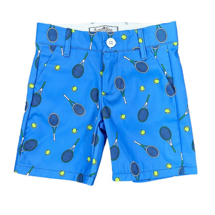 Golf Shorts - French Blue Tennis - Sugar Bee Clothing