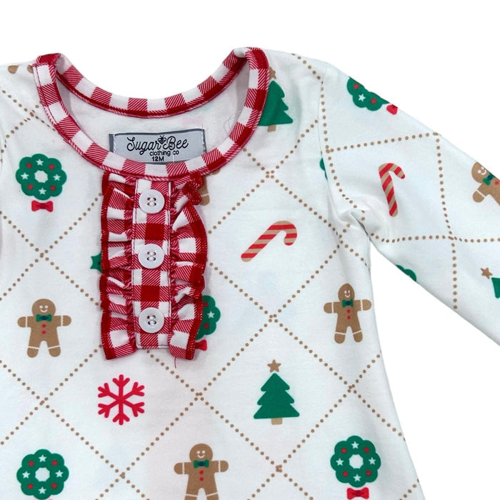Gown with Bloomers - Quilted Gingerbread Holiday Lounge - Sugar Bee Clothing