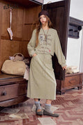 Graphic Print Sweatshirt Skirt Set