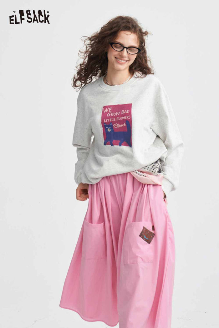 Graphic Slogan Print Sweatshirt
