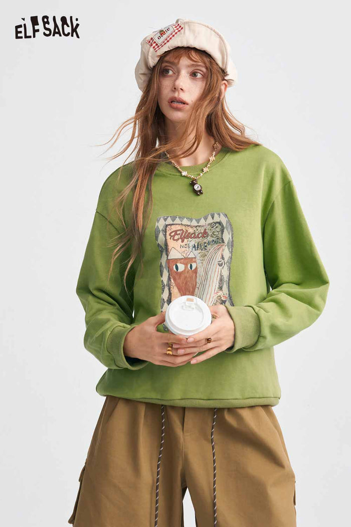 Graphic Slogan Print Sweatshirt