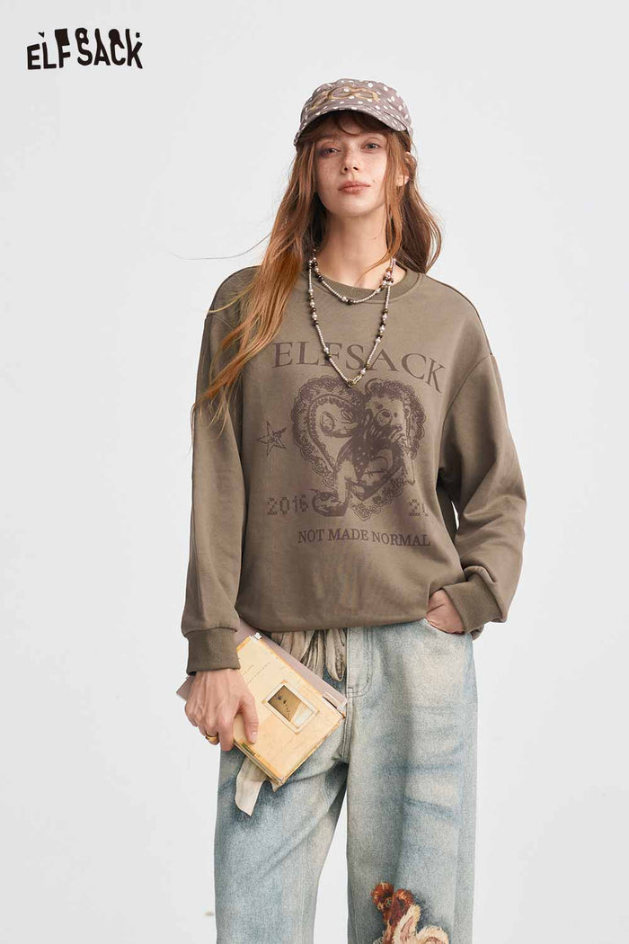 Graphic Slogan Print Sweatshirt