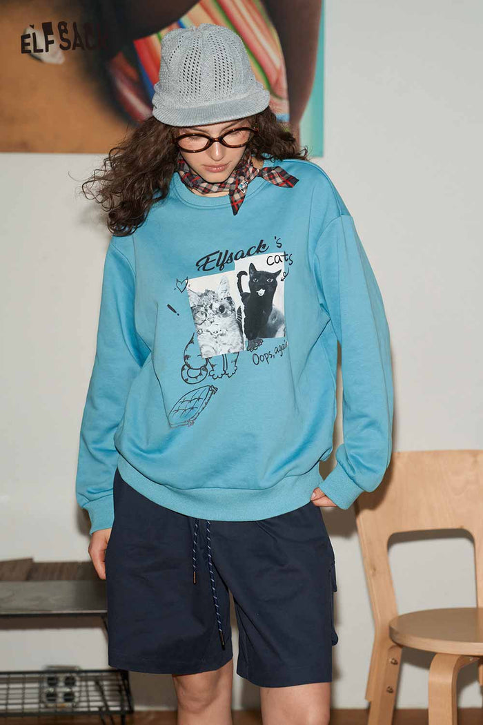 Graphic Slogan Print Sweatshirt