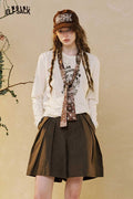 ELFSACK Graphic Top Pleated Skirt Set