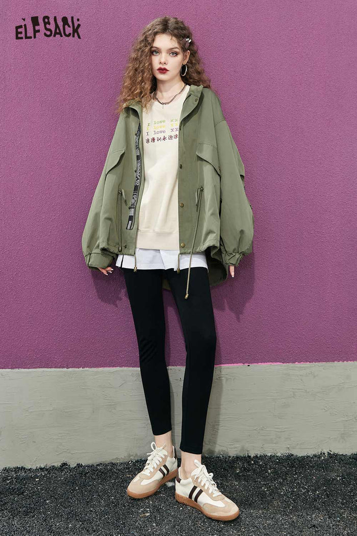 Green Hooded Paisley Patchwork Jacket