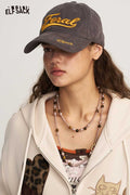 Grey Embroidered Letter Baseball Cap