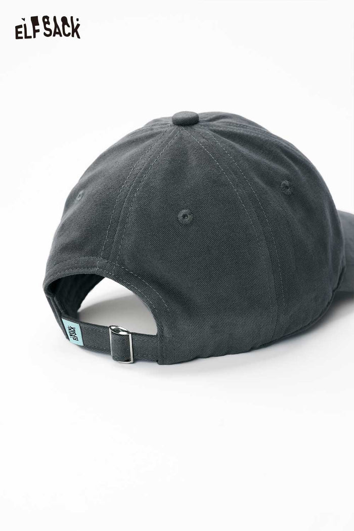 Grey Embroidered Letter Baseball Cap