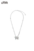ELFSACK Handcrafted Pearl Necklace Silver Minimalist Pendant with Delicate Chain for Layering