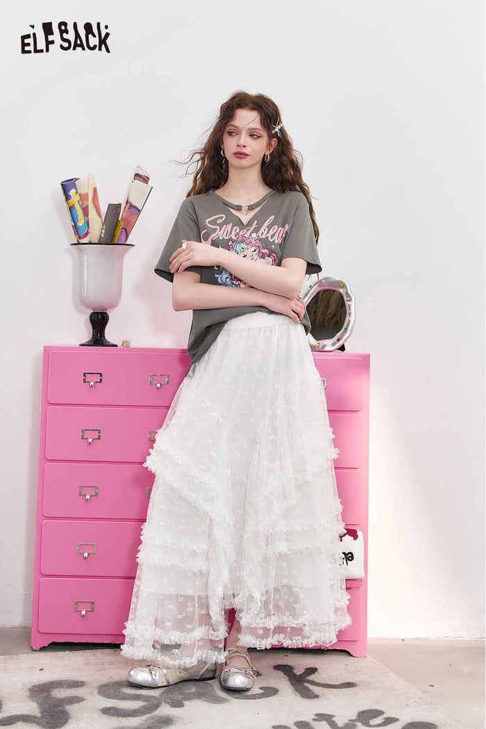 ELFSACK Heart Choker Sweet Bear Girl Tee