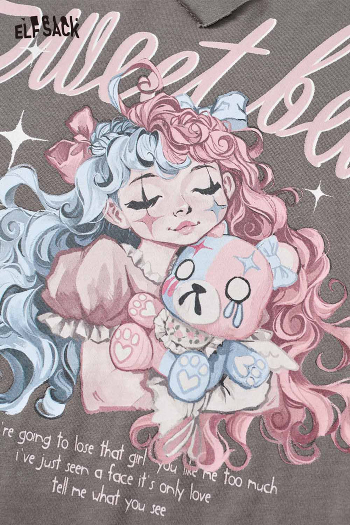 ELFSACK Heart Choker Sweet Bear Girl Tee