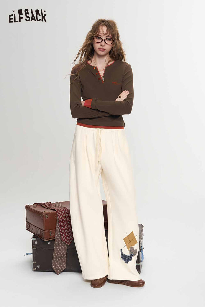 Henley Ringer Long Sleeve T Shirt