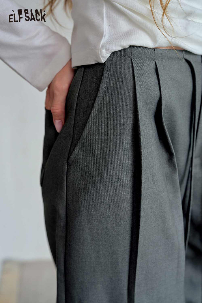 High Waist Loose Ankle Drawstring Pants