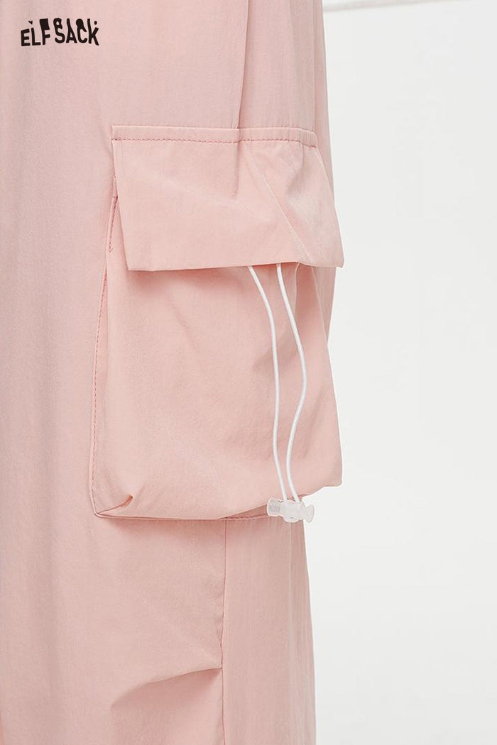 ELFSACK High Waisted Straight Leg Casual Cargo Pants