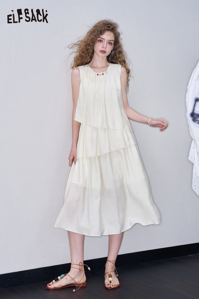 ELFSACK Irregular Casual Dress