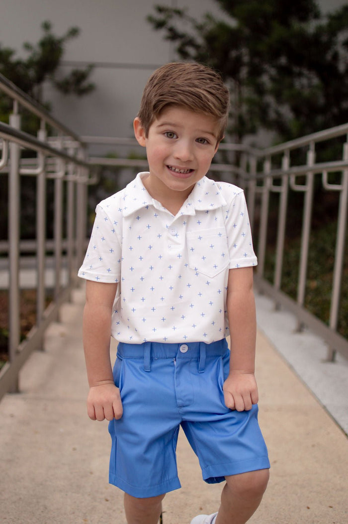 Men's Golf Shorts - French Blue - Sugar Bee Clothing