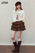 Leopard Ruffle Layered Mini Skirt