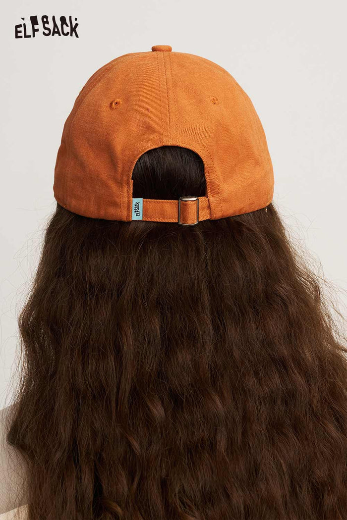 Letter Embroidered Brown Baseball Cap