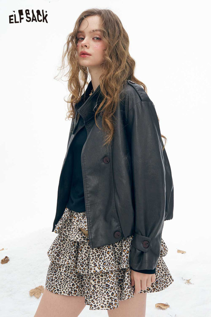 ELFSACK Light Classic Leather Jacket