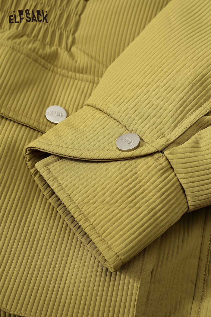 ELFSACK Light Design Utility Style Mid Length Hooded Down Coat
