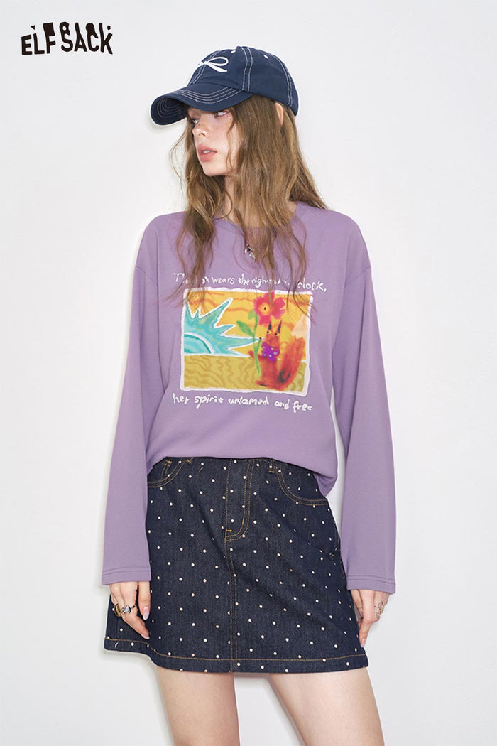 ELFSACK Light Graphic Long Sleeve Tshirt