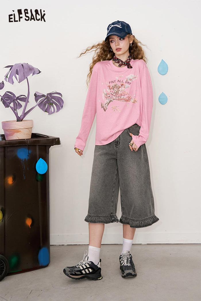 ELFSACK Light Graphic Long Sleeve Tshirt