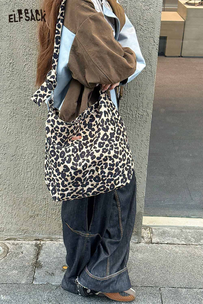 ELFSACK Light Leopard Crossbody Bag