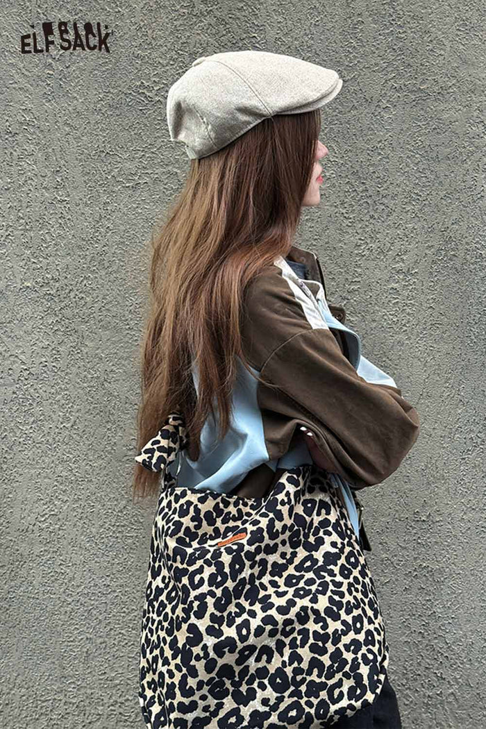 ELFSACK Light Leopard Crossbody Bag