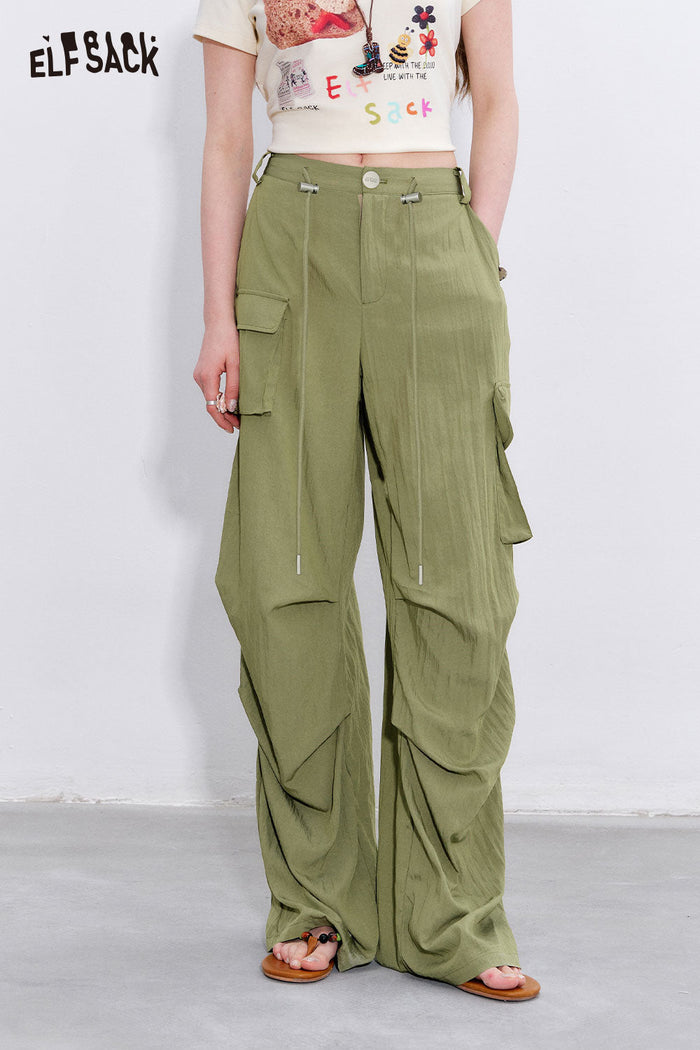 ELFSACK Lightweight Ripstop Straight Leg Cargo Pants