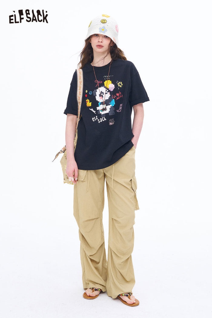 ELFSACK Lightweight Ripstop Straight Leg Cargo Pants