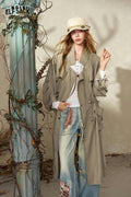 Long Loose Multi Pocket Trench Coat