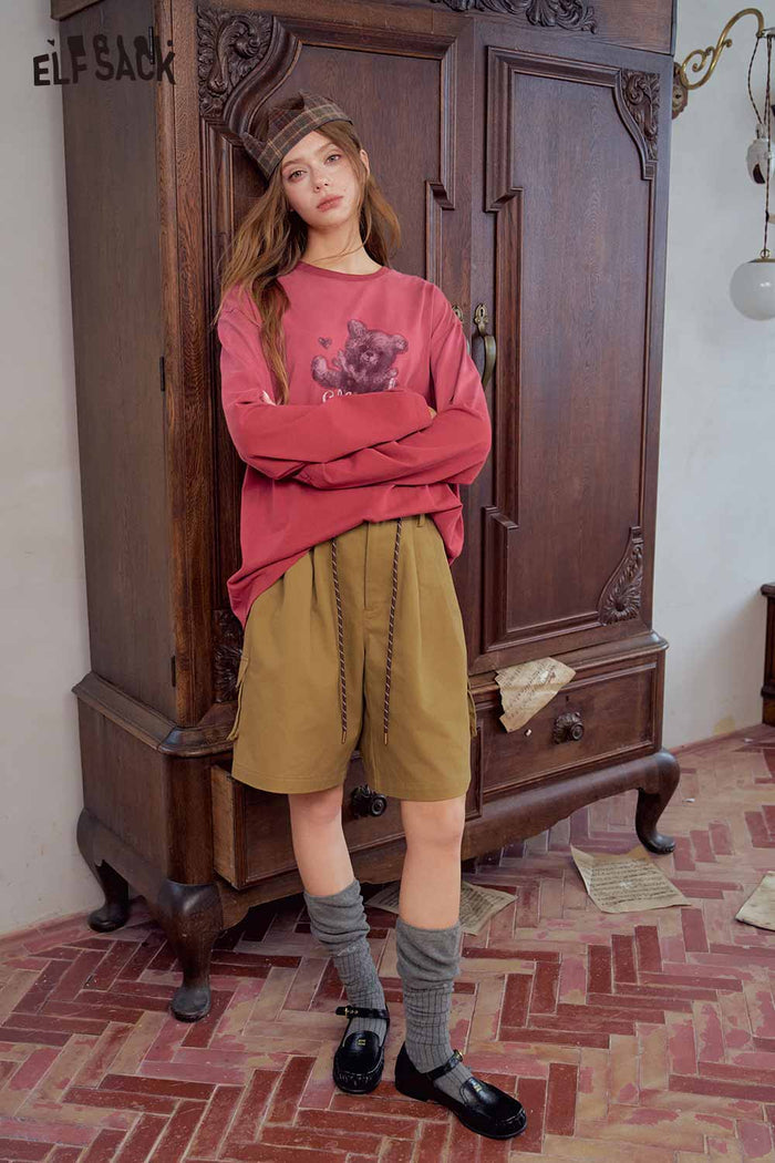 Long Sleeve Bear Graphic Tee