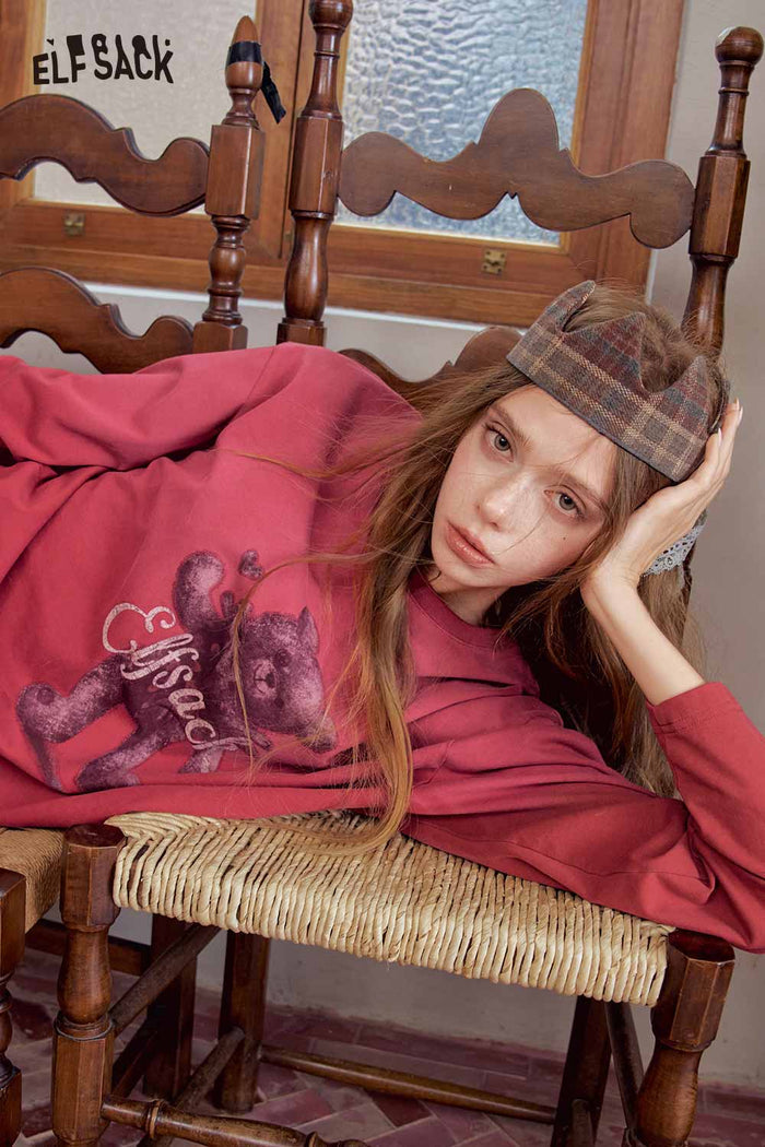 Long Sleeve Bear Graphic Tee